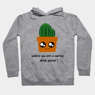 “Hydrate Yourself: Friendly Reminder from a Cactus” Hoodie